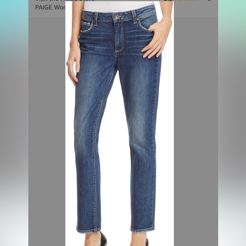 Paige Julia Straight Leg High Rise Jeans